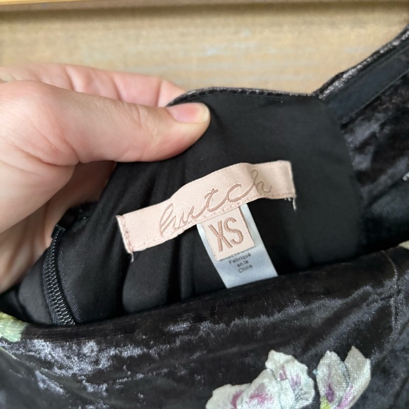 Anthropologie Hutch Velvet Midi Dress Floral Boho Classic Wedding Womens XS - Picture 3 of 6